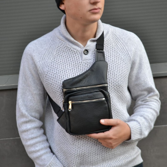 Сумка чоловіча легка через плече, Сумка для активного способу життя Чоловіча стильна слінг QV-35