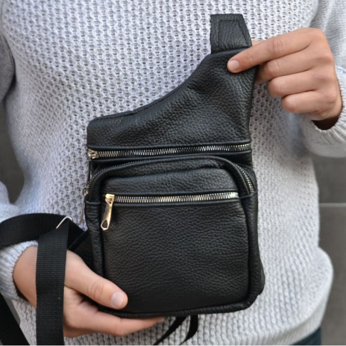 Сумка чоловіча легка через плече, Сумка для активного способу життя Чоловіча стильна слінг QV-35