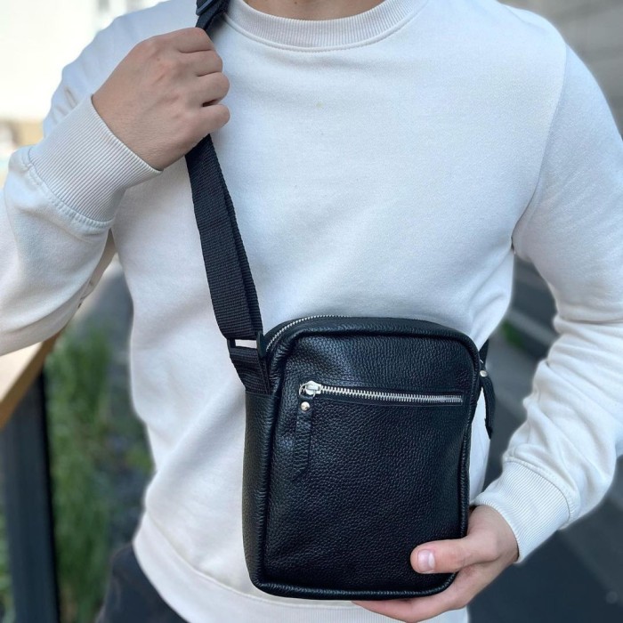 Міська сумка-месенджер, Сумки-месенджери поштарки, Сумка шкіряна чоловіча крос боді OF-58