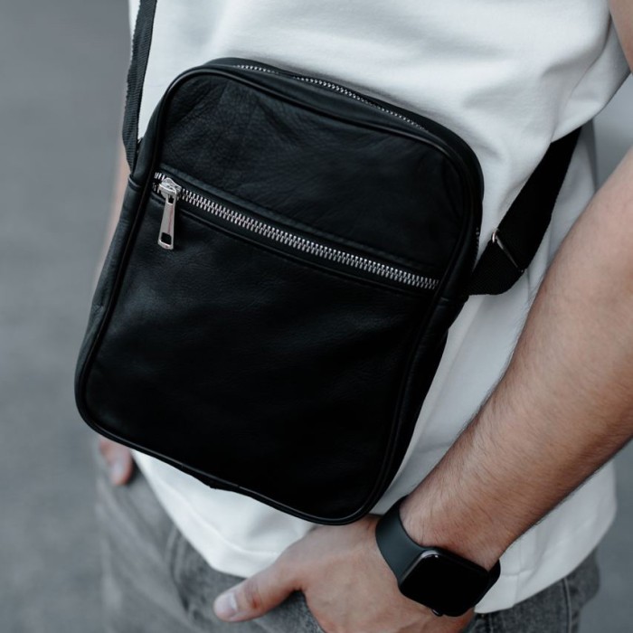 Міська сумка-месенджер, Сумки-месенджери поштарки, Сумка шкіряна чоловіча крос боді OF-58