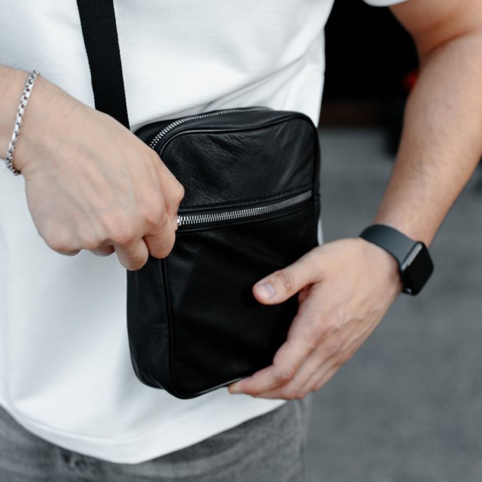 Міська сумка-месенджер, Сумки-месенджери поштарки, Сумка шкіряна чоловіча крос боді OF-58