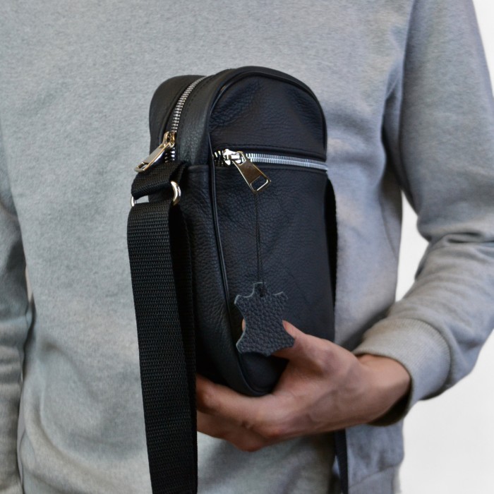 Міська сумка-месенджер, Сумки-месенджери поштарки, Сумка шкіряна чоловіча крос боді OF-58