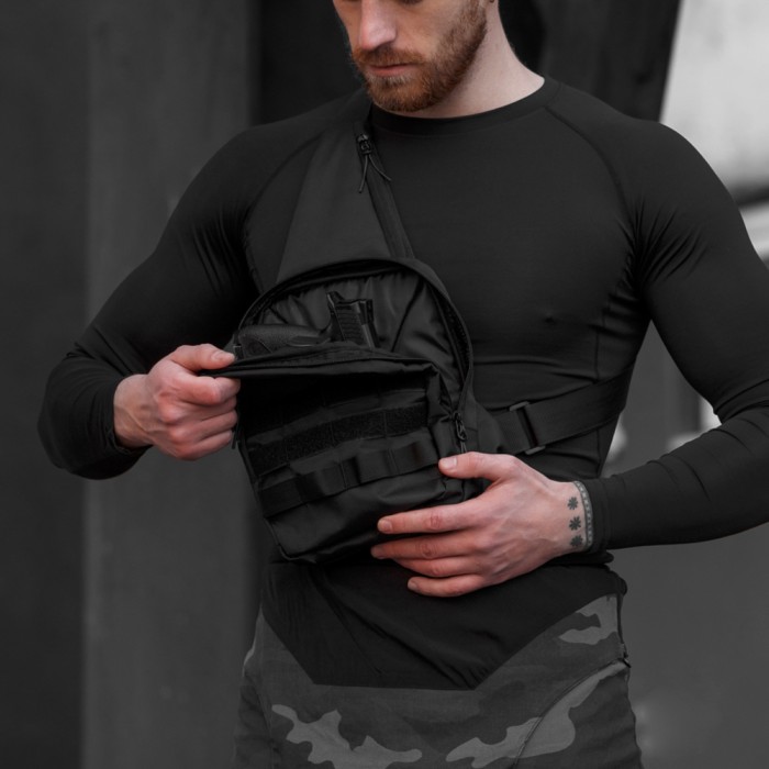 Сумка кобура наплічна, Сумка через плече з військової тканини Чоловіча плечова слінг LZ-74