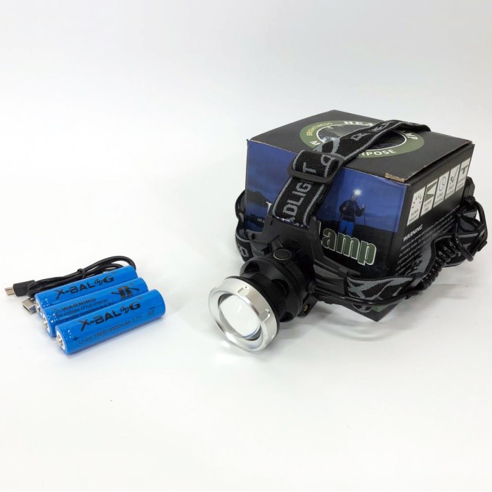 Ліхтарик на голову Bailong BL-8070-P50, LED налобний акумуляторний ліхтар, ліхтар на голову для риболовлі