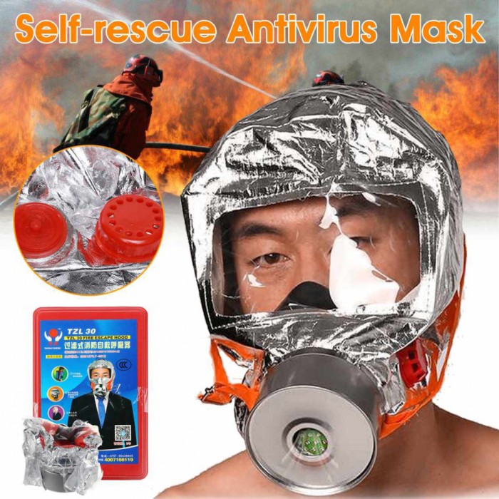 Маска протигаз, панорамний протигаз Fire mask DZ-46