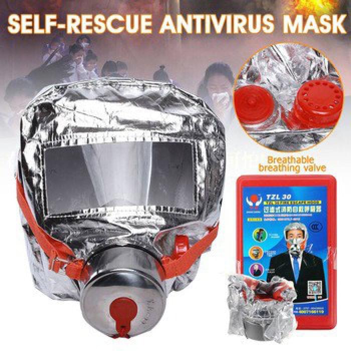 Маска протигаз, панорамний протигаз HF-913 Fire mask