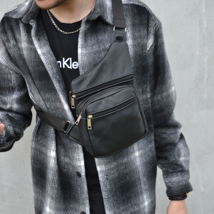 Сумка мішок через плече чоловіча, Сумка слінг для чоловіків Чоловіча через плече носити KJ-78