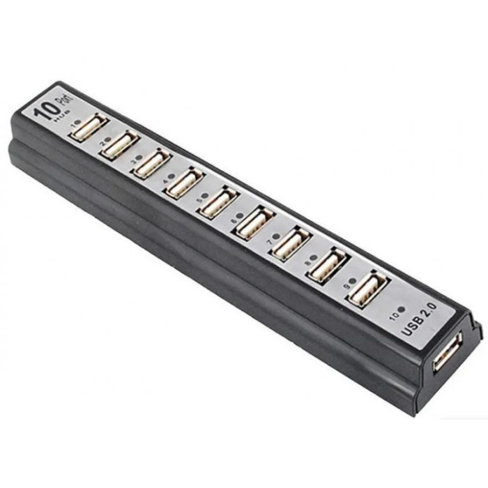 Розгалужувач USB HUB на 10 портів з активною зарядкою 220V, Розгалужувач юсб, Хаб XF-671 для ноутбука