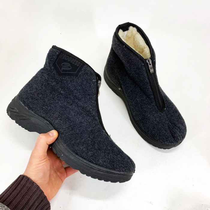 Гумові утеплені чоботи чоловічі короткі 41р 27см, Черевики чоловічі спецвзуття, Бурки повстяні PA-12