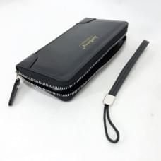 Шкіряний чоловічий гаманець вертикального розташування Baellerry leather black, Гарної BS-449 якості гаманець