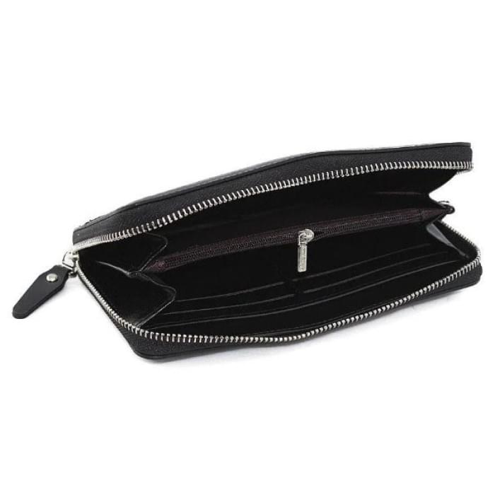 Шкіряний чоловічий гаманець вертикального розташування Baellerry leather black, Гарної BS-449 якості гаманець