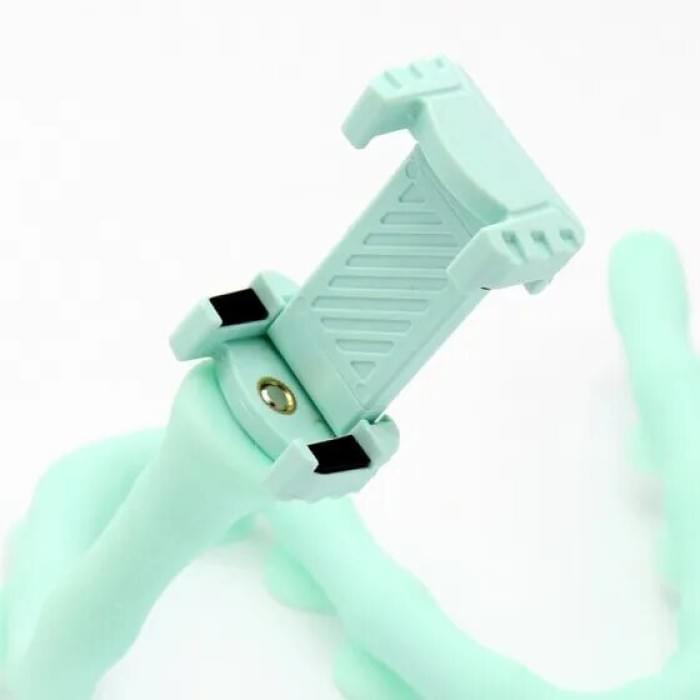 Гнучкий тримач для телефону з універсальними присосками Cute Worm Lazy Holder. NA-607 Колір блакитний