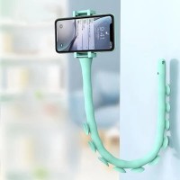 Гнучкий тримач для телефону з універсальними присосками Cute Worm Lazy Holder. Колір блакитний GB-66