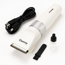 Акумуляторна машинка для стрижки волосся Gemei GM-6042, підстригальна машинка White