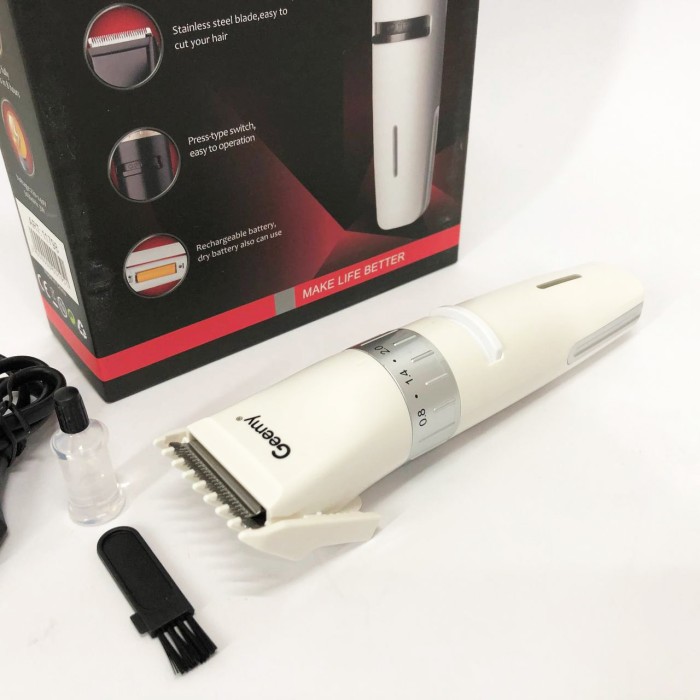 Машинка для стрижки короткої стрижки Gemei GM-6042 белый Бездротові машинки для легкі PZ-51