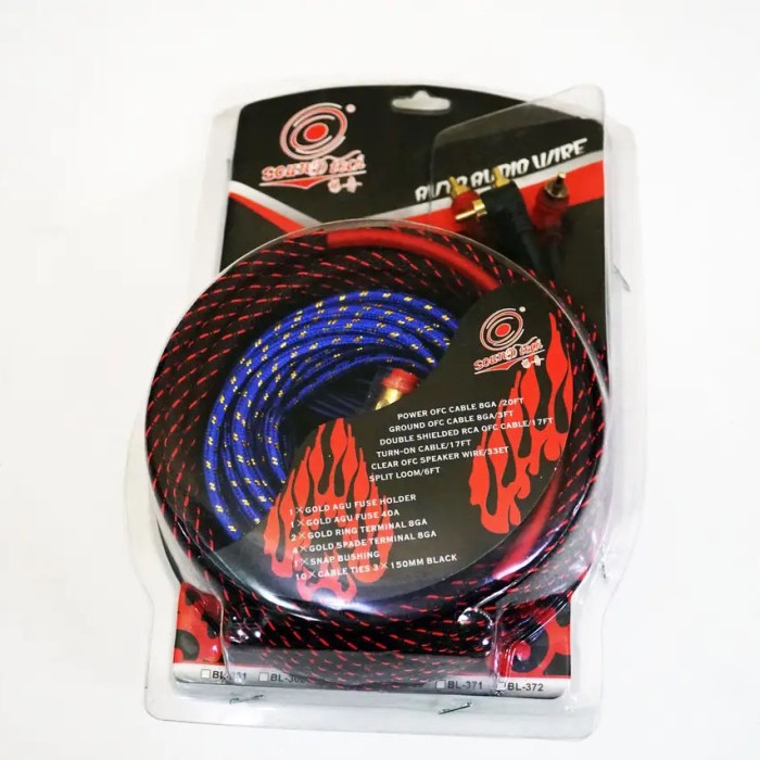 Набір проводів AWG/RCA для встановлення саббуфера KIT 10GA/C011