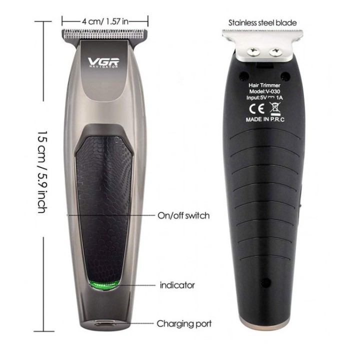 Багатофункціональна акумуляторна машинка для стрижки VGR, Тример для стрижки волосся потужний VZ-59