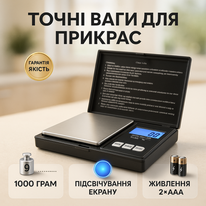 Ювелірні ваги ACS MS-2020 1000 грам, точні електронні ваги, електронні ваги для золота