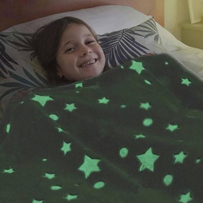 для дітей і підлітків Blanket kids Magic Star 150х100 см, Покривало світяться зірками WC-31