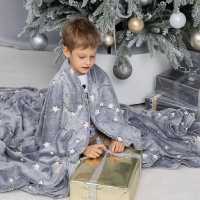 Зоряне покривало Blanket kids Magic Star 150х100 см, Ковдра що світиться, Ковдра що світиться IU-133 в темряві