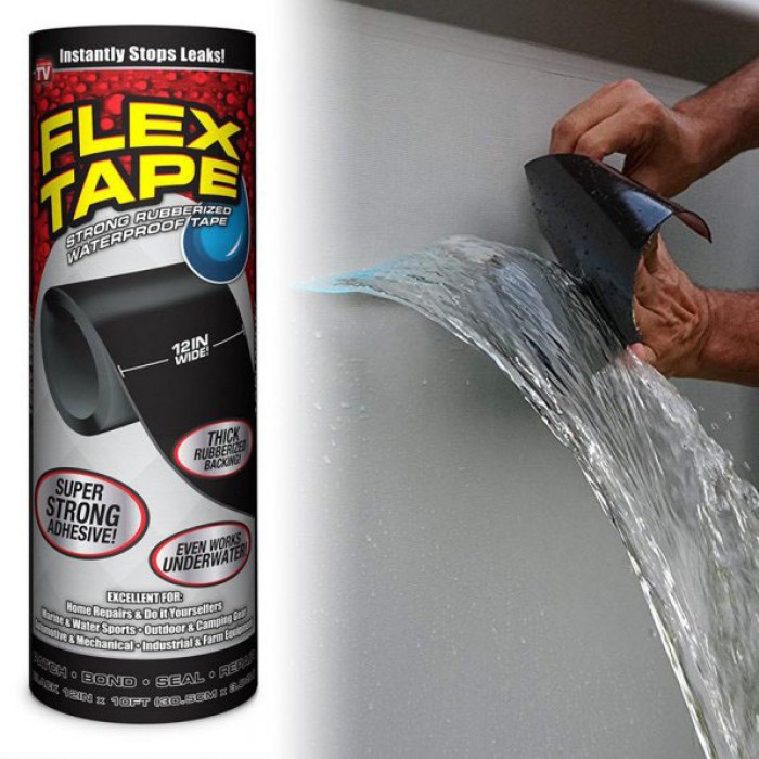 Водонепроникна ізоляційна надміцна скотч-стрічка Flex Tape 30 см UY-82