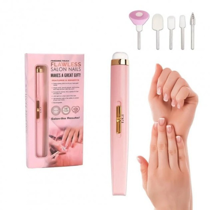 Фрезер для манікюру та педикюру Flawless Salon Nails, ручка фрезер для манікюру Pink