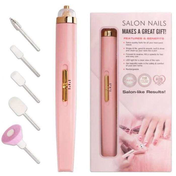 Фрезер для манікюру та педикюру Flawless Salon Nails, ручка фрезер для манікюру Pink