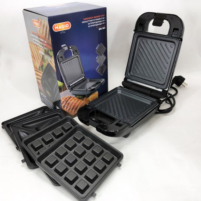 Гриль для шаурми професійний Magio, Електром'ясорубка для їдальні, Гриль притискний рифлений XE-25