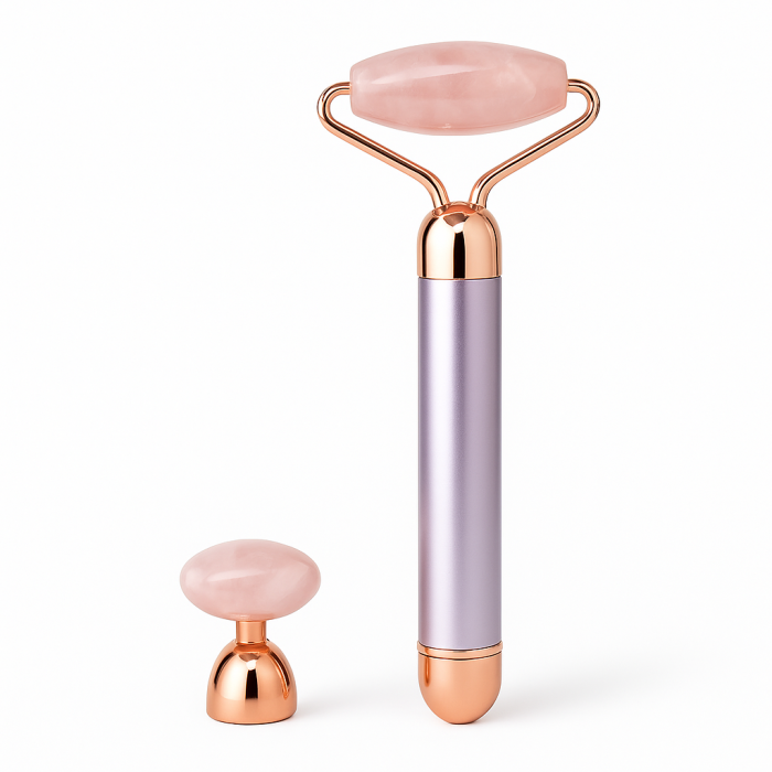 Масажер ролик електричний для особи Facial Roller Massager. Колір бежевий AI-12