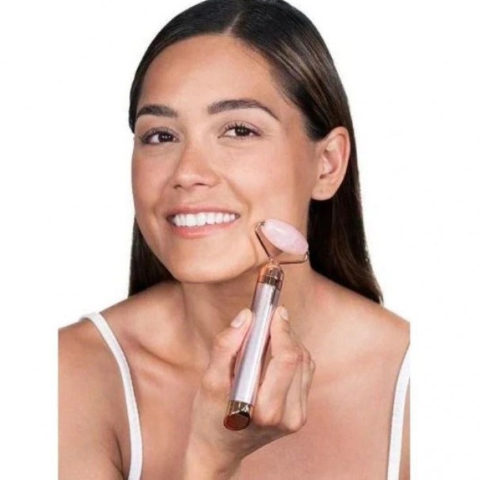 Масажер ролик електричний для особи Facial Roller Massager. Колір бежевий AI-12