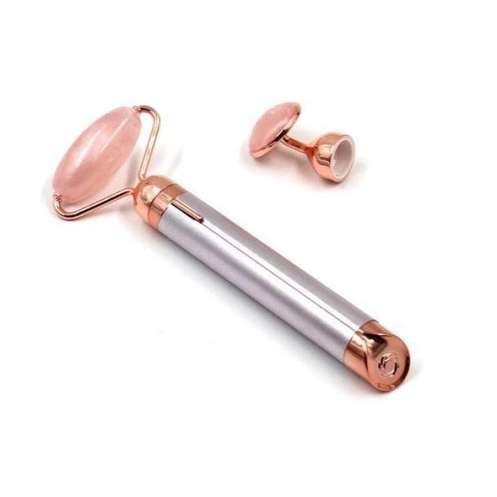 Масажер ролик електричний для особи Facial Roller Massager. Колір бежевий GQ-47
