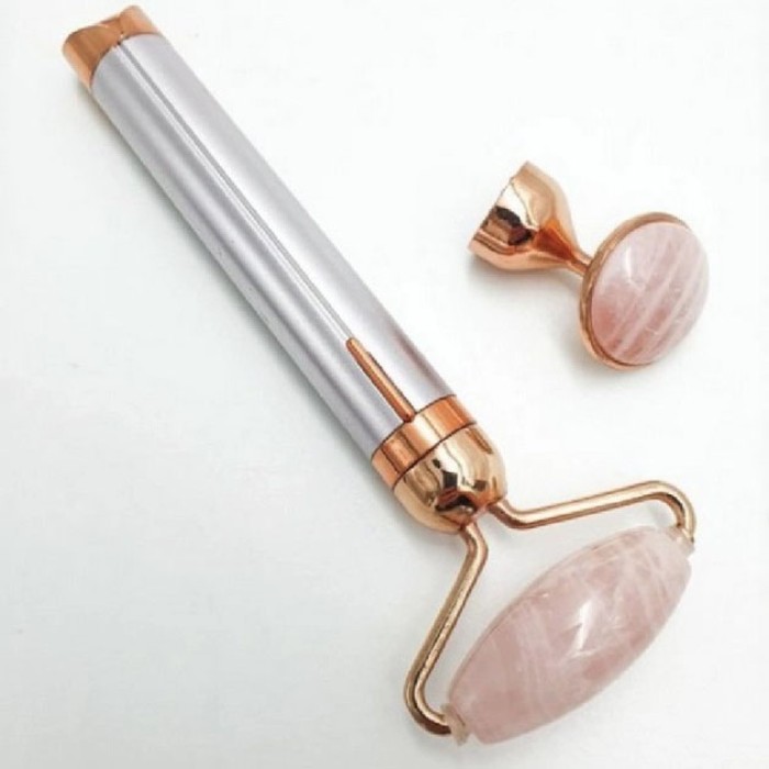 Масажер ролик електричний для особи Facial Roller Massager. Колір бежевий GQ-47