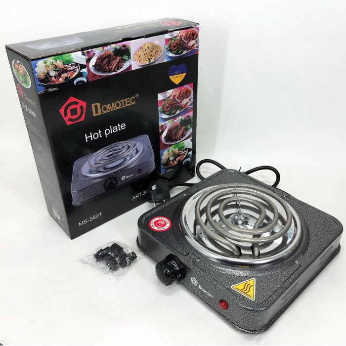 Портативна переносна плита Domotec MS-5801 1000 Вт, Стильна електро плита Портативна для кухні XB-21