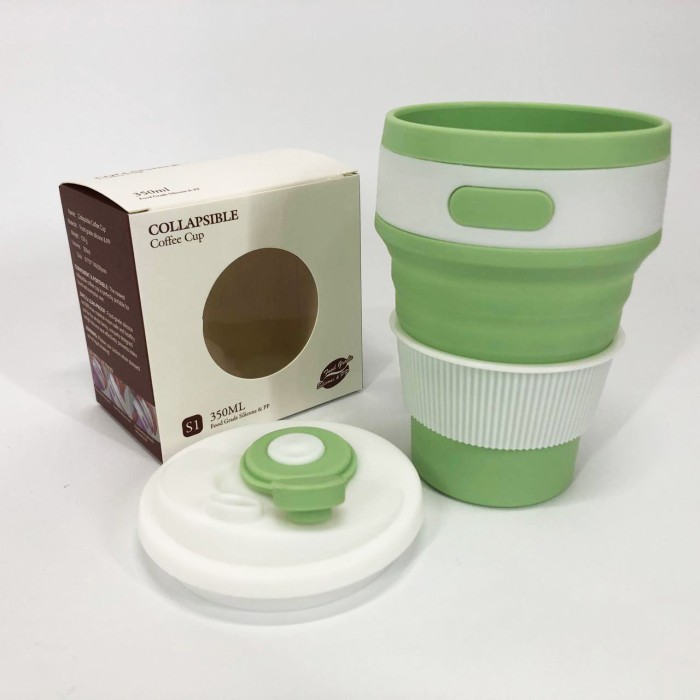 Розкладний стаканчик кемпінг, Складана кружка з силікону для походів, Складаний кухоль для кави JG-54
