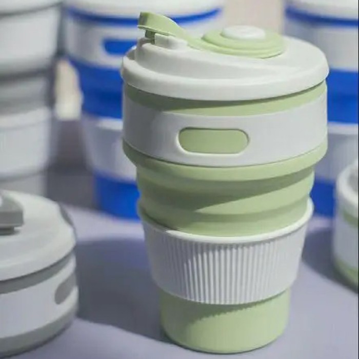 Розкладний стаканчик кемпінг, Складана кружка з силікону для походів, Складаний кухоль для кави JG-54