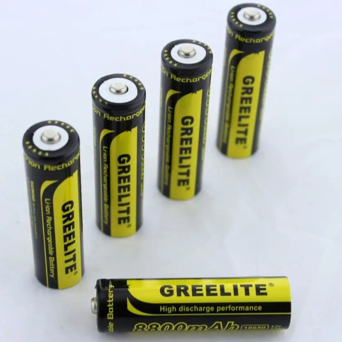 Акумулятор (1шт) 18650 Greelite 4.2V 9.6Wh Li-ion батарейка для ліхтарика