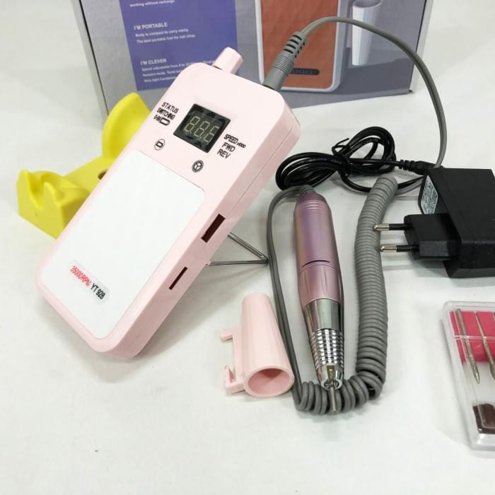 Фрезер для педикюру Nail Drill YT-928 розовый, Хороший фрезер для манікюру, Апарат XF-827 для манікюру