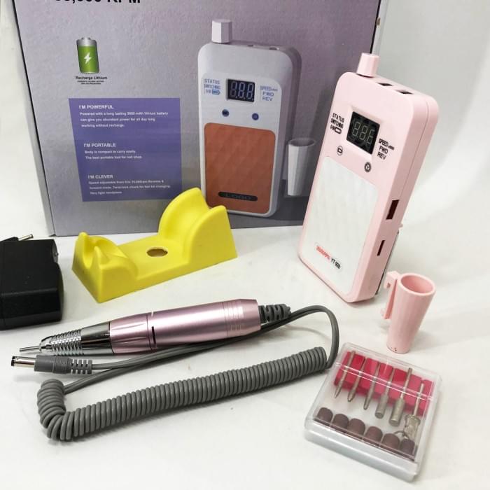 Фрезер для педикюру Nail Drill YT-928 розовый, Хороший фрезер для манікюру, Апарат XF-827 для манікюру