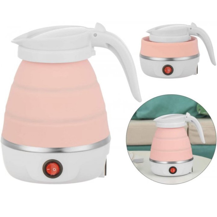 Електрочайник складаний Travel Folding 600ml. Колір: рожевий