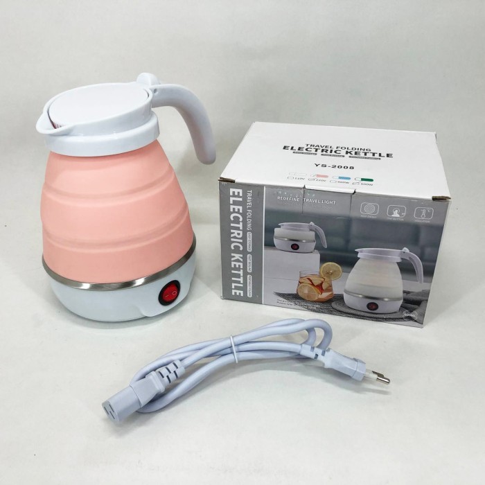 Електрочайник складаний Travel Folding 600ml. Колір: рожевий
