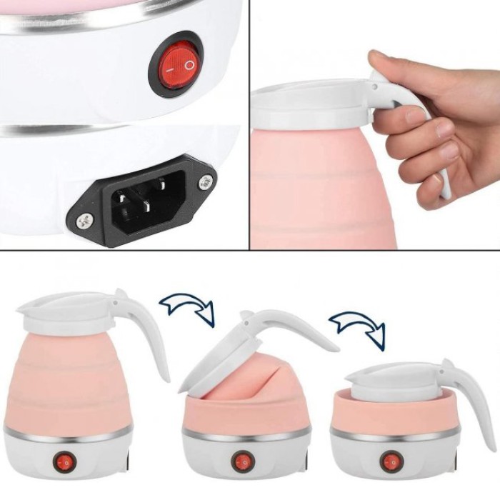 Електрочайник складаний Travel Folding 600ml. Колір: рожевий IX-32