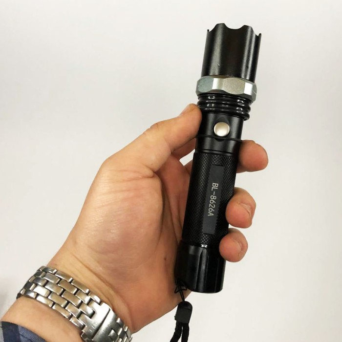 Портативний світлодіодний ліхтар з USB-зарядкою Bailong, Тактичні ліхтарі акумуляторні RE-95