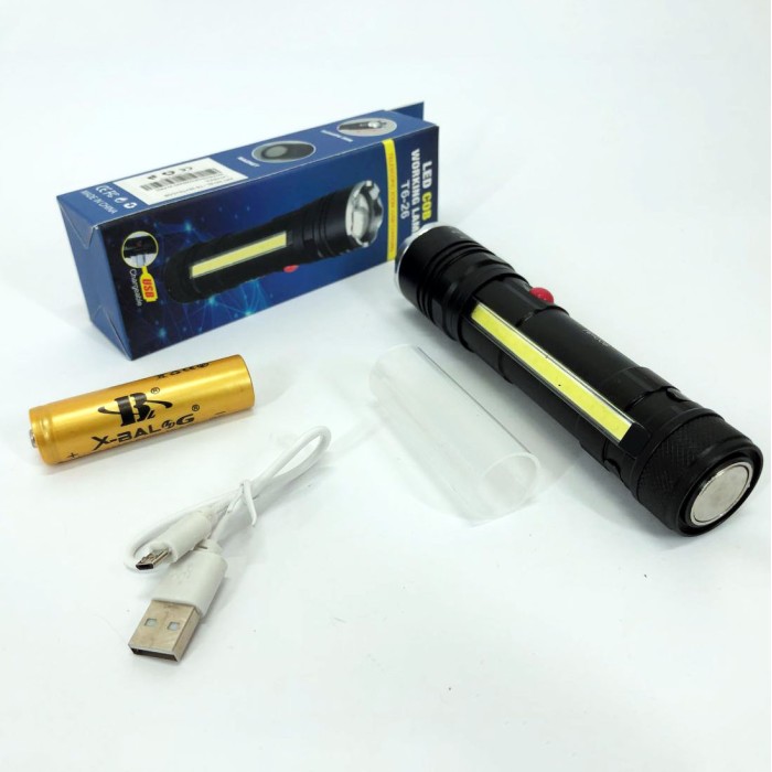 Компактний акумуляторний ліхтар Police T6-26+T6+COB, Ліхтар для домашніх потреб, Ліхтарик військовий ET-94