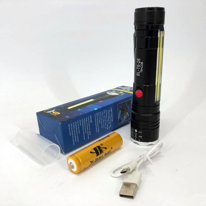 Компактний акумуляторний ліхтар Police T6-26+T6+COB, Ліхтар для домашніх потреб, Ліхтарик військовий ET-94