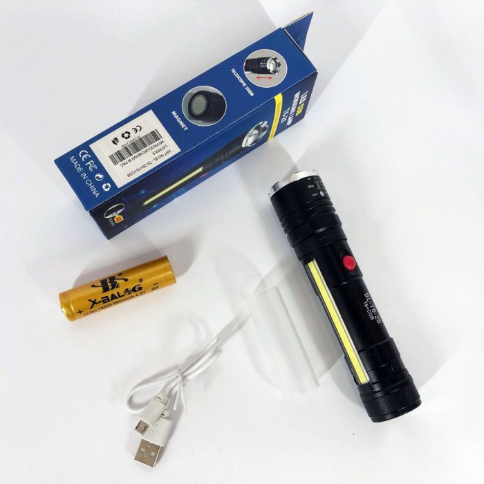 Ручний ліхтар з двома режимами роботи Police T6-26+T6+COB, Ліхтарик на USB зарядкою для дому LY-60