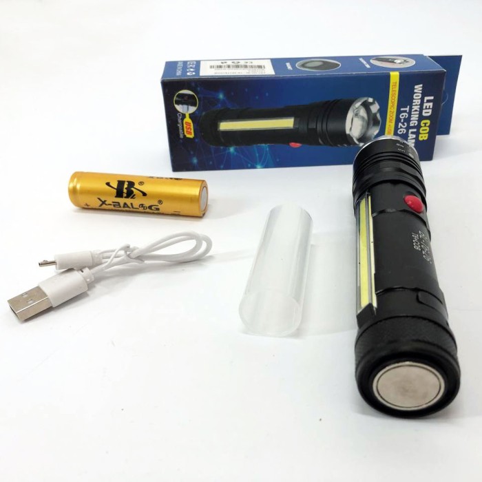 Ручний ліхтар з двома режимами роботи Police T6-26+T6+COB, Ліхтарик на USB зарядкою для дому LY-60