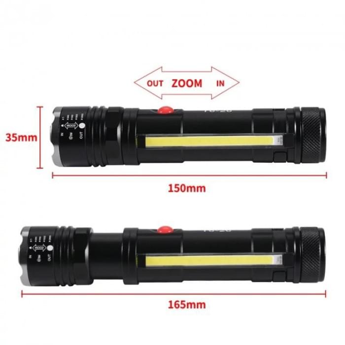 Тактичний ліхтар police Police T6-26+T6+COB, Сильний ліхтарик, OE-148 Водонепроникний ліхтар