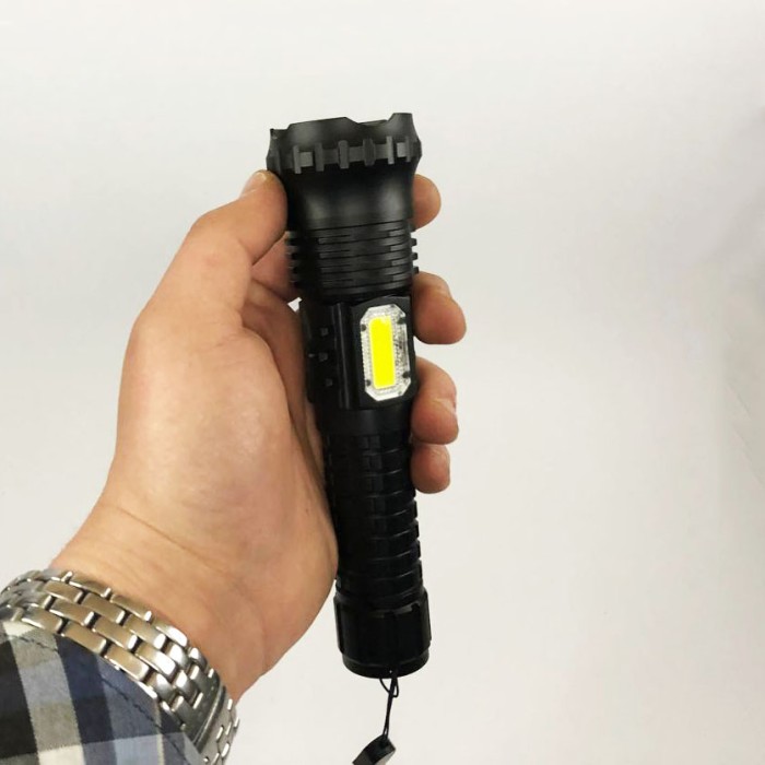 Пило-вологозахищений ударостійкий ліхтар Police BL-A95-P50+COB, Алюмінієвий ліхтар 18650 TQ-44