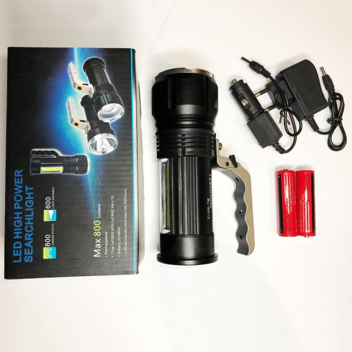 Ліхтар вуличний ручний Bailong S912-XPE+COB(white+red), Переносний ручний потужний ліхтар US-35