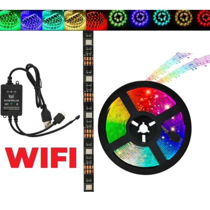 Гірлянди led SMD 5050 RGB 5 м bluetooth, Rg Світлодіодна стрічка преміум rgb, HA-911 Гірлянда світлодіодна